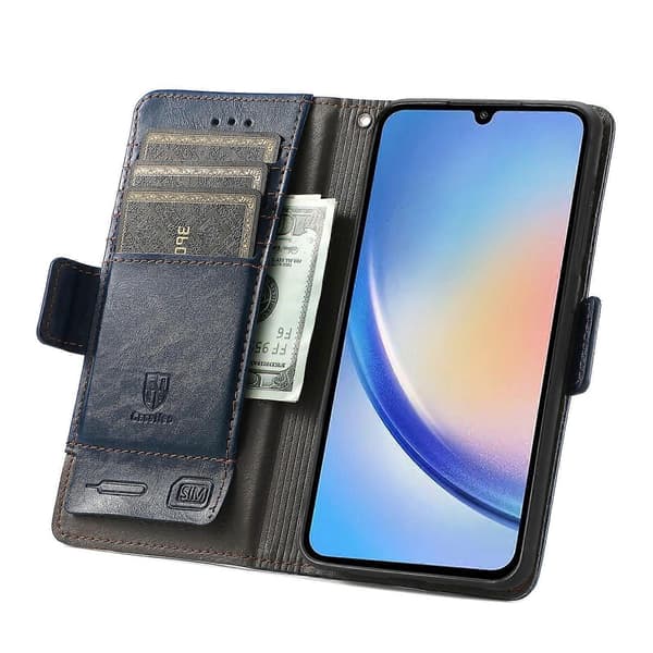 Til Samsung Galaxy A34 5G-deksel Neo Splicing Dobbelt magnetisk spenne-skinntelefondeksel