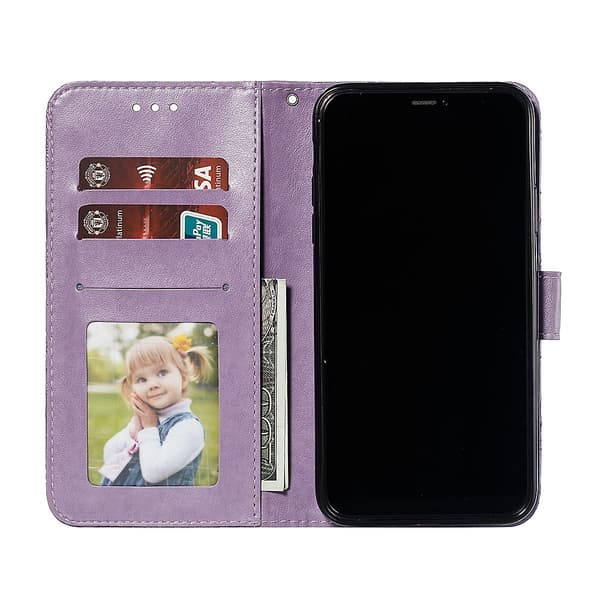 Til Xiaomi Redmi Note 10 Pro Blonde Blomst Læderetui Lilla