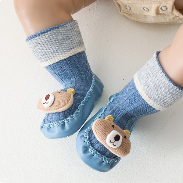 Børne Småbørn Sål Skridsikker Indendørs Gulvslipper Baby Dreng Piger