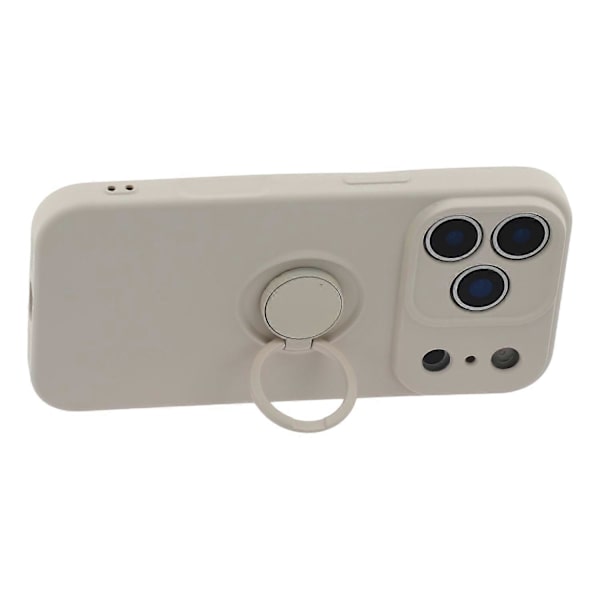 Til iPhone 17 Pro Max silikonecover med remringstativ telefoncover (grå, grå)