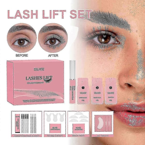 Lash Lift Kit med skonsam formula för alla fransar - Enkel applicering, långvarig A