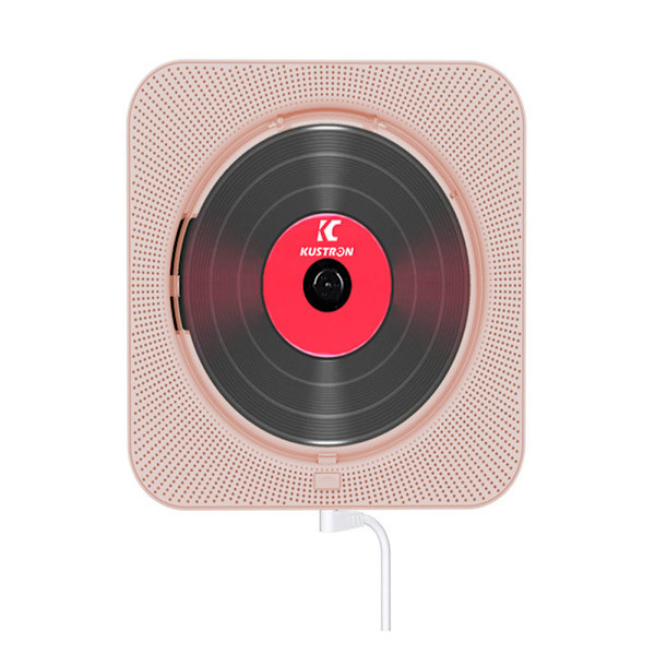 CD-spelare med radio Boombox-Canareen uppgraderad Bluetooth CD-spelare, med cover och LED-display | 3,5 mm extra uttag, med fjärrljud FM