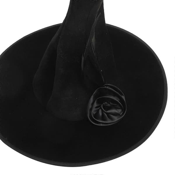 Halloween Heksehatt til dekorasjon Halloween Cosplay Heksehatt med bred brem A
