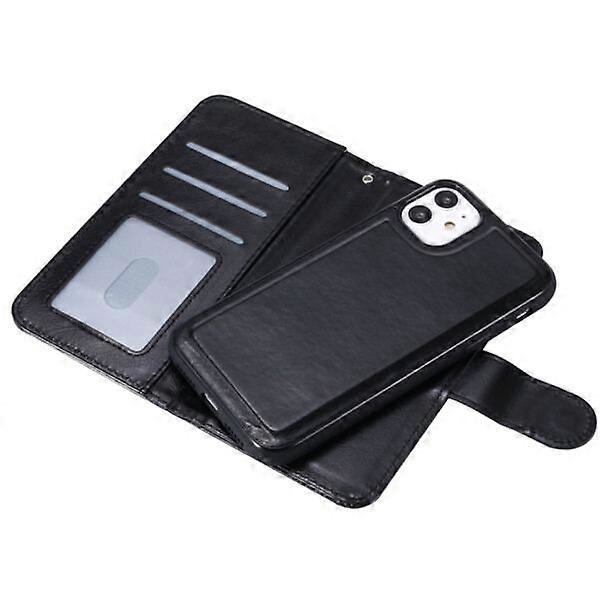 Kompatibel med iPhone 13 Pro 2-i-1 Magnetisk Pung Etui Sort sort A