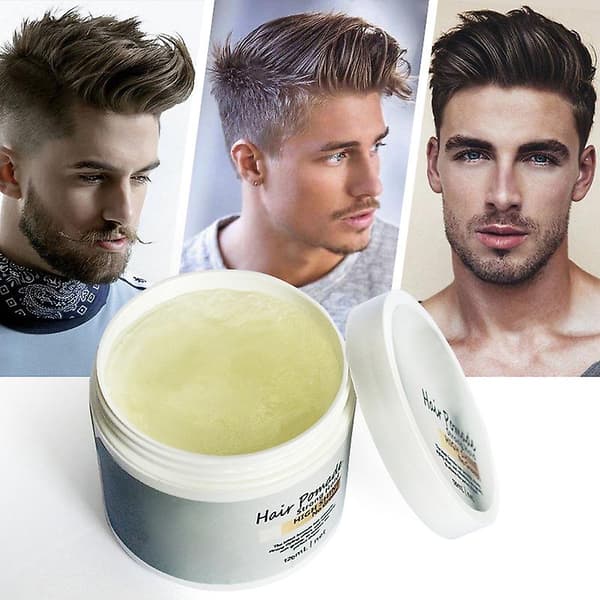 Hårpomade Sterk Stil Gjenopprettende Hårstylingvoks Langvarig Hårmud for Menn A