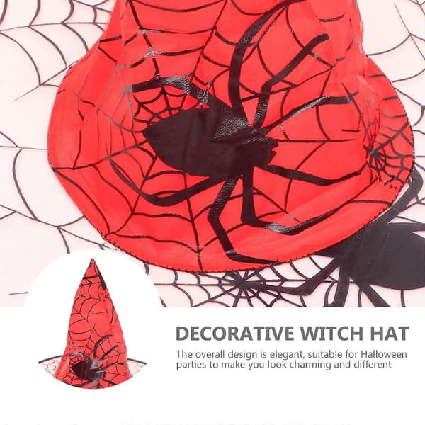 Halloween heksehatte til Halloween kostume 5 stk. assorterede farver A