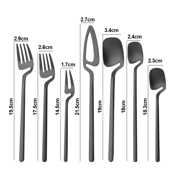 Rustfrie stålespresso-skjeer for kaffe, sukker, dessert og kake