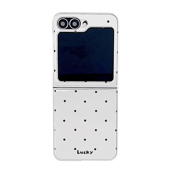Spejl Polka Dot PC Foldbart Telefoncover Sort Til Samsung Galaxy Z Flip5 5G