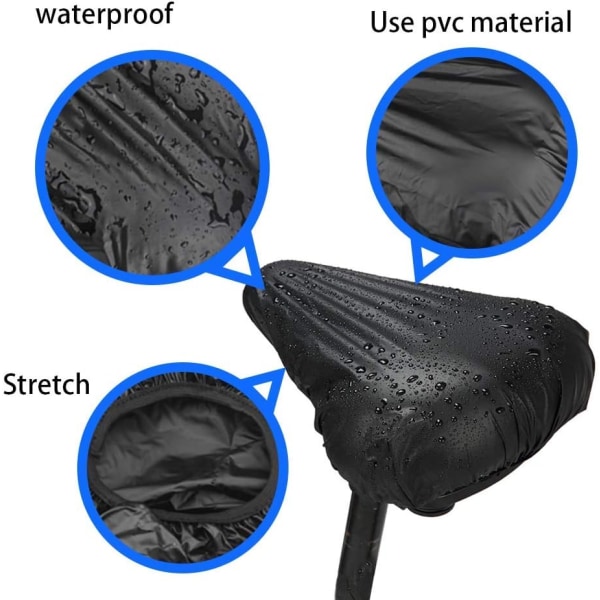 5 STK sædepudebetræk vandtæt cykelsædepudebetræk cykelsædehynde regnslag cykelsædepudebetræk sadelregnslag, bruges til