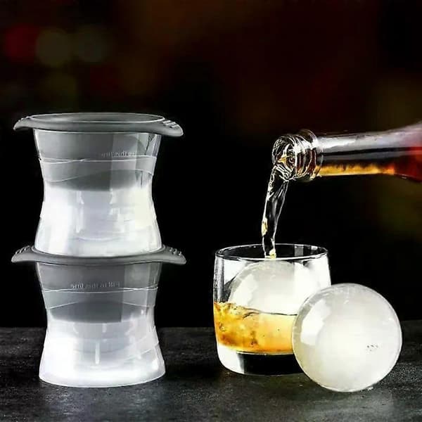 Stor silikoneisform til whisky og cocktails, sfærisk ismaskine, hurtigfryser køkkengadget til sommerdrinks A