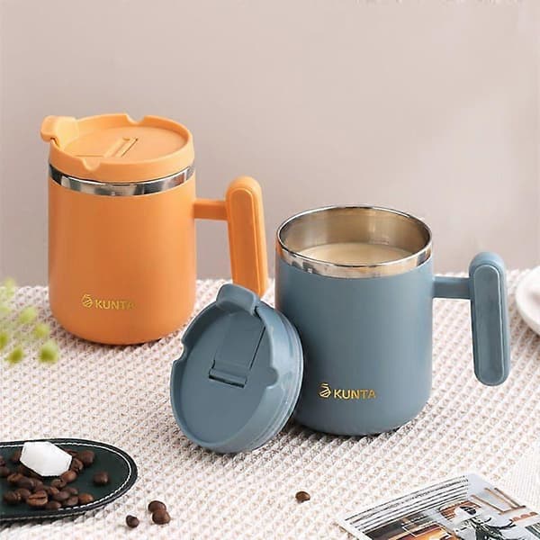 450ML Kaffemugg Rostfritt Stål Termosmugg Dubbelvägg Isolerad Mugg Hemmakontor