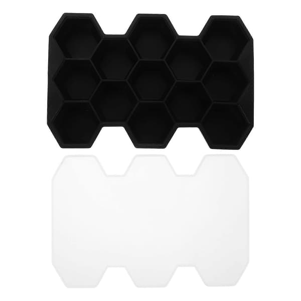 Flexibel isbitsform Svart Stapelbar Design Hemmabruk 18X10Cm Gör 1Set A