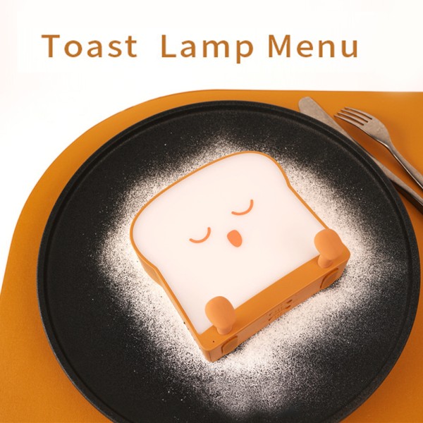 Toast bröd nattlampa USB laddning clap timing ljus singel