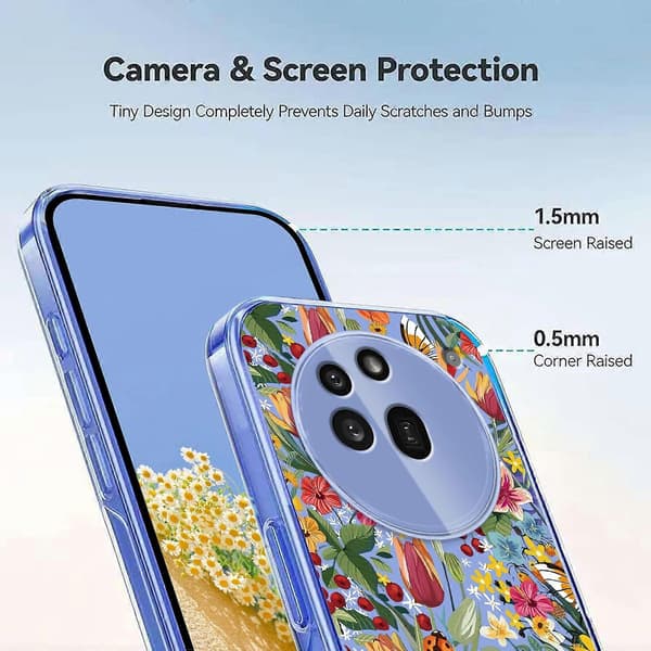 Blommönster Målat TPU-telefonfodral för Nothing Phone 3a Pro