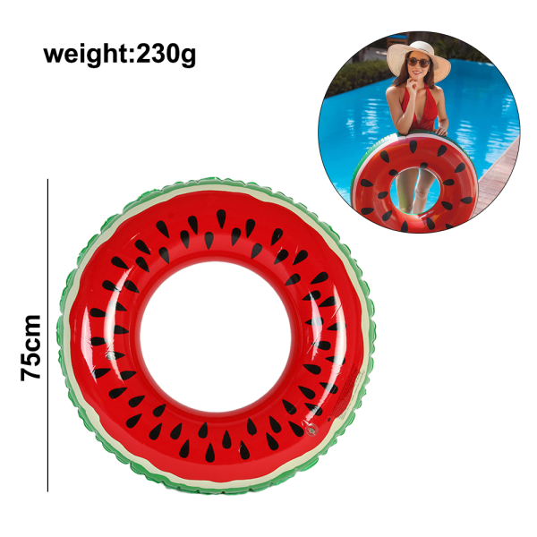 Hedelmän muotoinen uima-allas kelluke, vesimeloni uimarengas puhallettava kestävä