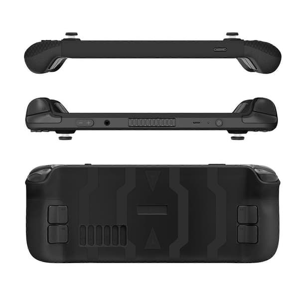 JYS JYS-SD011 til Steam Deck 7 stk/sæt Silikonecover med Joystick-hætte + Touch Board Sticker Sæt (Blå) A