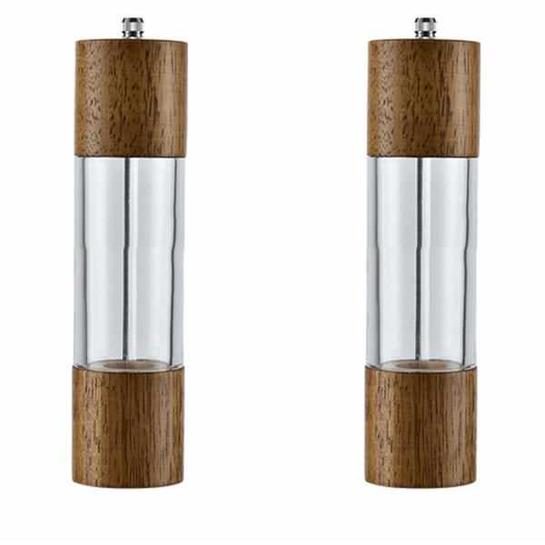 Premium Acrylic & Wooden Manual Salt and Pepper Mills