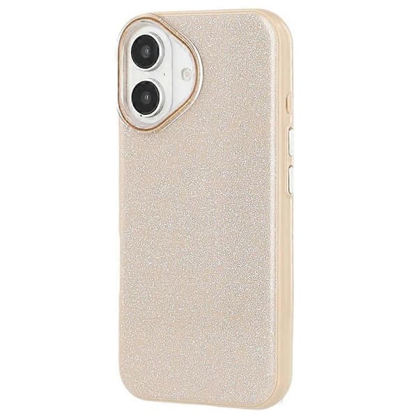 Kompatibel med iPhone 16-deksel Glitterdesign IMD TPU + PC Telefonbakdeksel Gull
