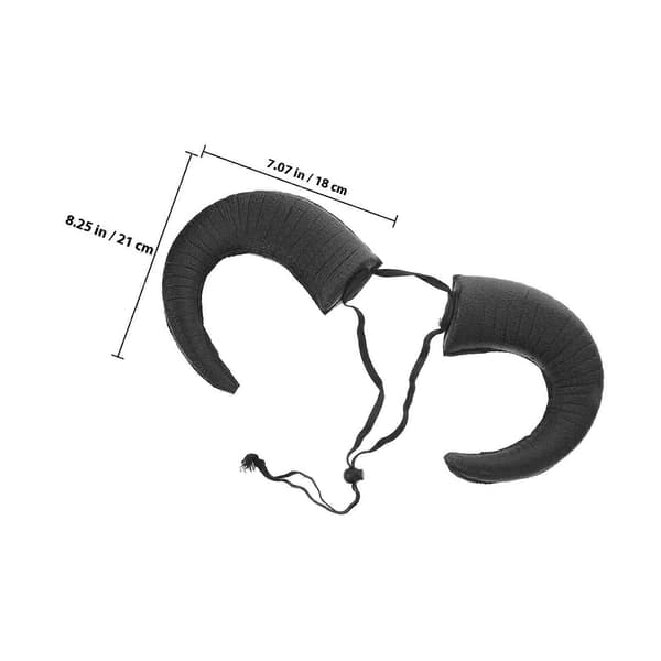 Halloween Horns Hodeplagg for karnevalsfest Justerbar Halloween Hodeplagg Svart A
