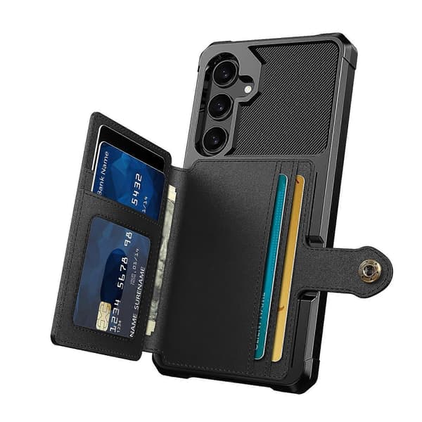 Magnetisk Plånbokskortväska Läderfodral för Samsung Galaxy S24 5G