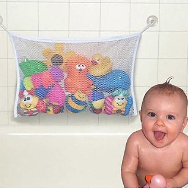 Babybadeleker Nettingpose for leker Multifunksjonelle sugekopper for babybadelek