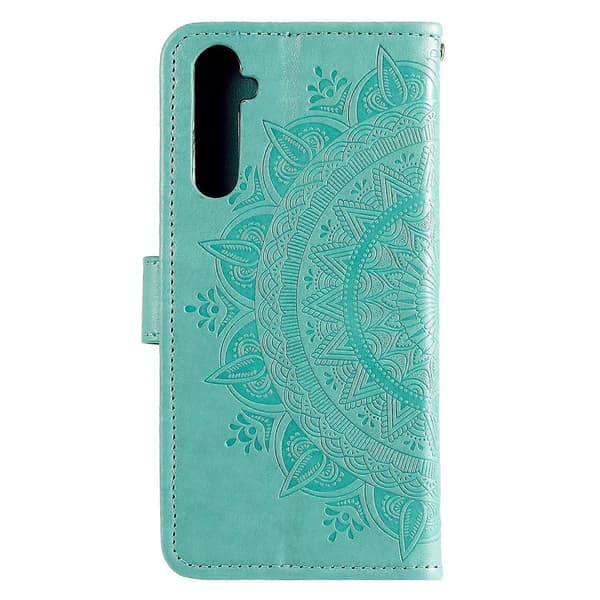 Imprint Mandala Stilfuld Stand Flip Lædercover til Realme 6 Pro