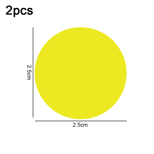 2 ruller 1000 stk 1” runde fargekodingssirkelklistremerker
