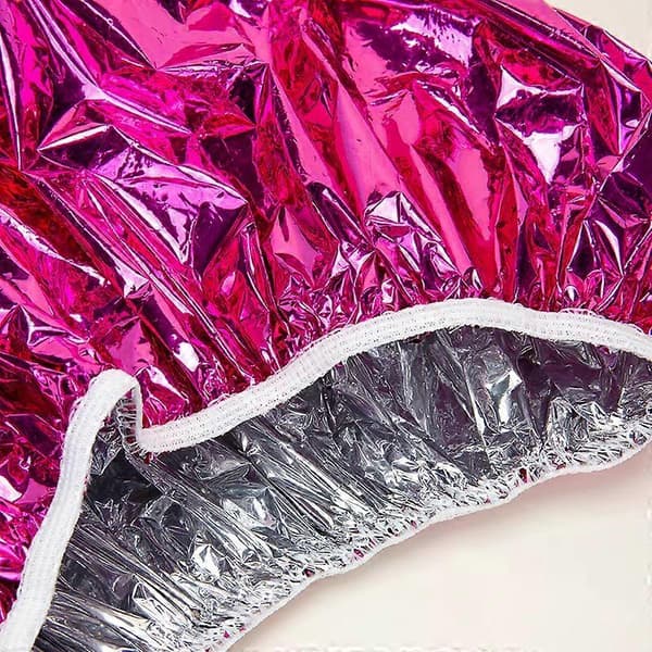 Dusjhette Rose, termisk isolasjon, aluminiumsfolie, elastisk hatt, badehette for kvinner, verktøy for permanent hår A