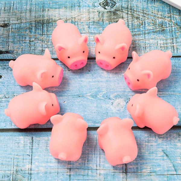 Miniature Pig Figurines 20 stk., søde lyserøde grisefigurer