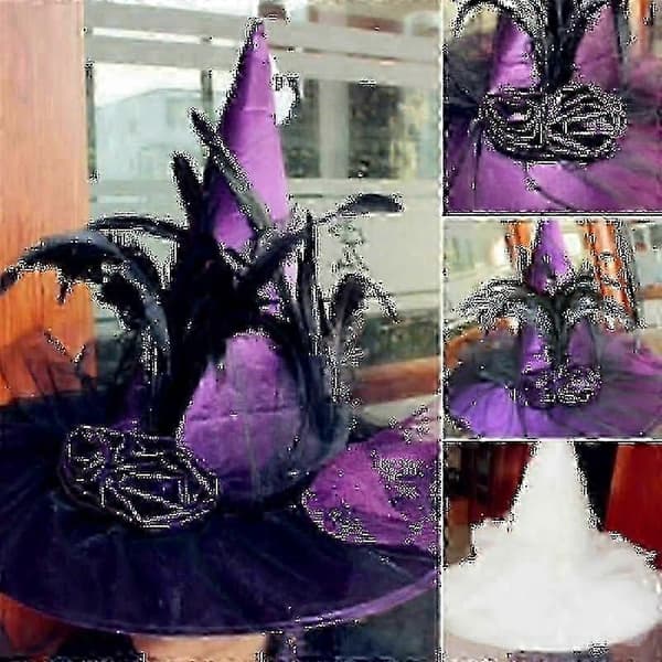 Aikuisten musta noitahattu Halloween-juhla-asuasuste A