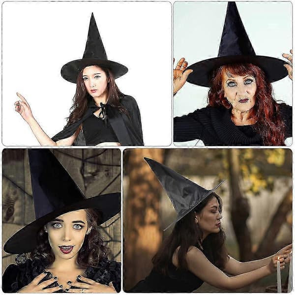 8 stk. dekorative Halloween-heksehatter Fest Cosplay-hatter Trollmannhetter kompatible med Halloween A