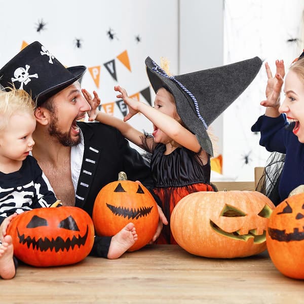 Heksehat Halloween Maskerade Hyggelig Filtdekoration til Halloweenfester A