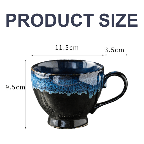 Cappuccino-kuppi, karkea keramiikka, 450 ml:n keraaminen kahvikuppi, suuri