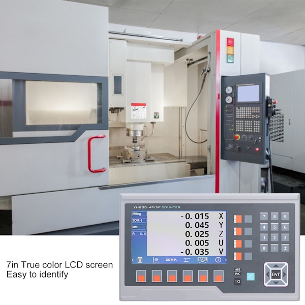 Sorvikonelaitteiden LCD-lineaarinen enkooderi digitaalinen lukeminen 5 akselia jyrsintään 15W AC 80~260VEU pistoke