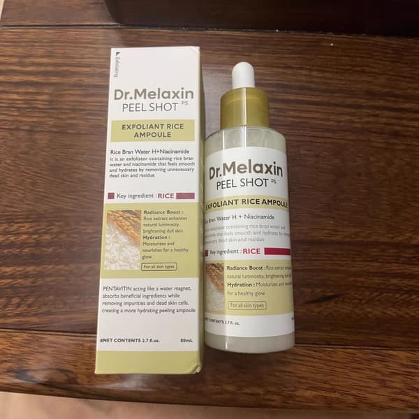 2PCS PEEL SHOT GLOW EXFOLIANT RICE AMPOULE (VITT RIS/SVART RIS) 25-26