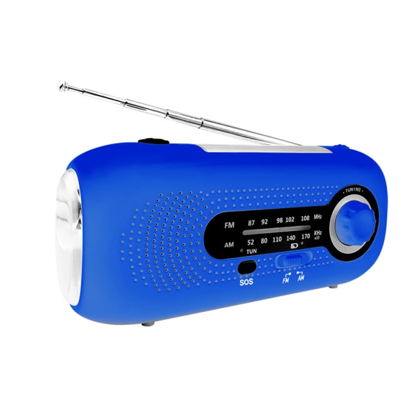 Uten batteri - Solar Emergency Weather Radio Hand Crank Self