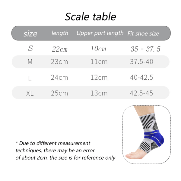 Akillesjänteen tuki, Plantar Fasciitis Sukka, Nilkka