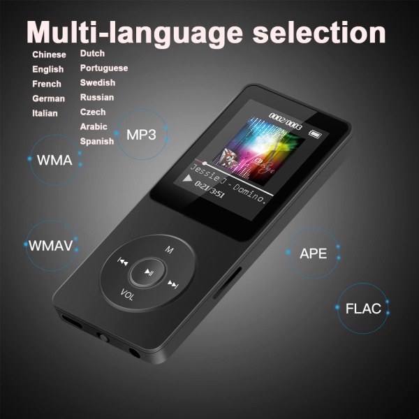 Kort MP4-spelare Mini MP3 Student Walkman 8G Maskinlagring eBoo