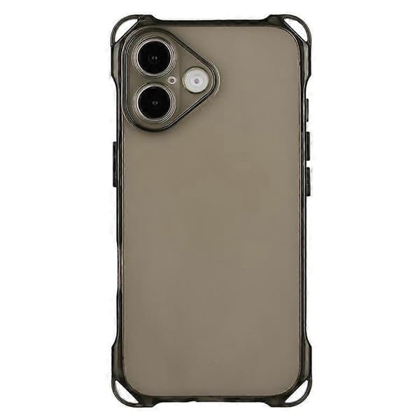 Kompatibel med iPhone 16 Plus TPU-etui Fire Hjørner Drop-Proof Bagcover Sort