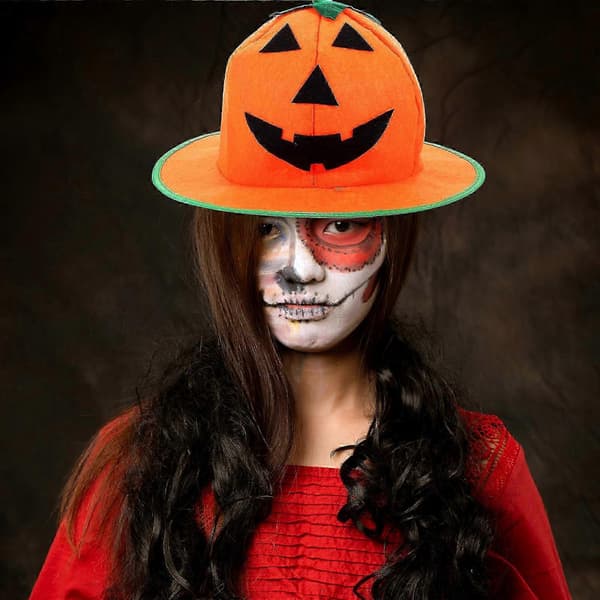 Gresskarhatt Rekvisitt Halloween Hodeplagg Forestilling Halloween Party Hatt Dekorasjon A