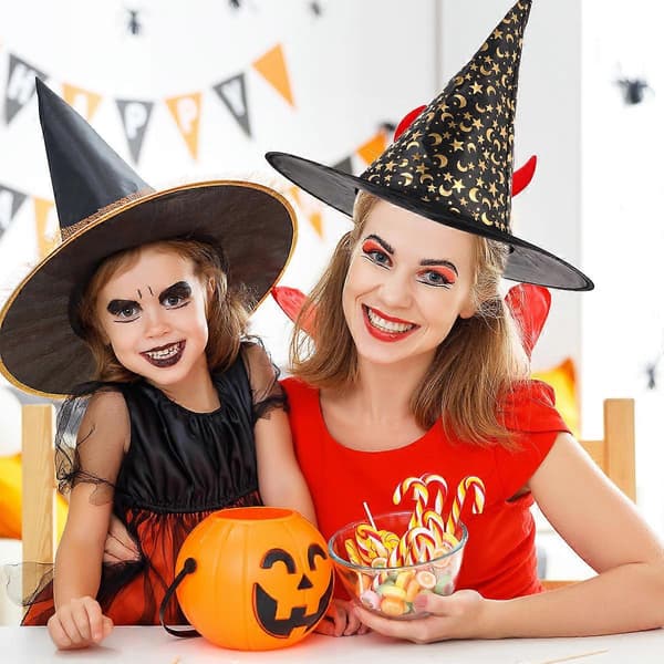 Halloween Heksehatt Form Oxford Klut Halloween Dekor Inne 3 Stk A