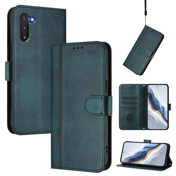 Line Splicing Buckle Retro læder telefoncover (til Samsung Galaxy Note10)