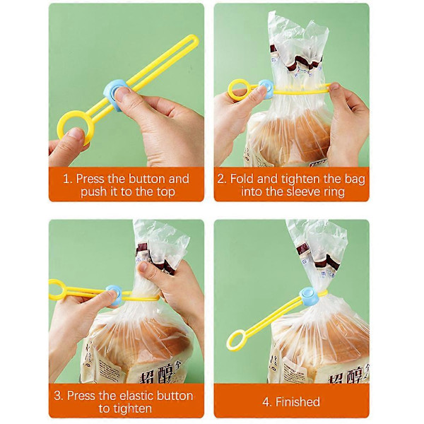 Snackposer Forseglingsclips Holder Mad Frisk Forseglingsclips til Friskholdelse A