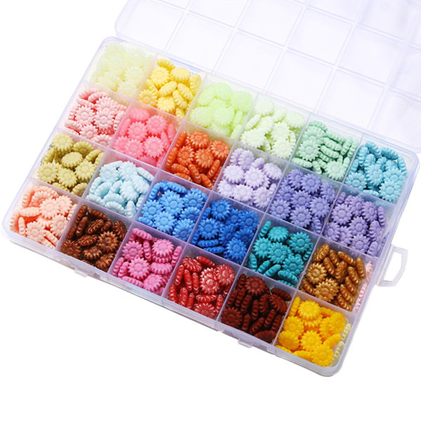 Förseglingsvaxpärlor packade i plastlåda, (24 färger)