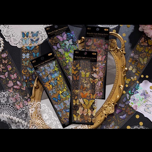 Fjärilsdekaler, transparenta dekorativa fjärilsdekaler för scrapbooking och journaling för fönster och vattenflaskor A