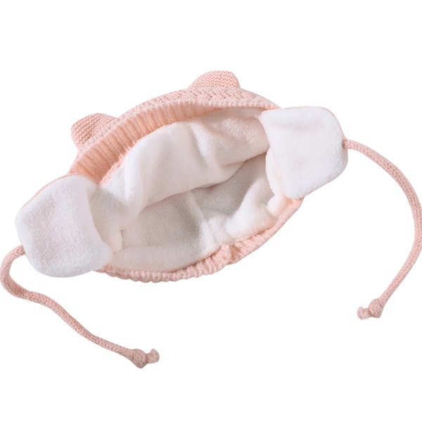 Baby lue beanie strikket lue ensfarget vinterlue