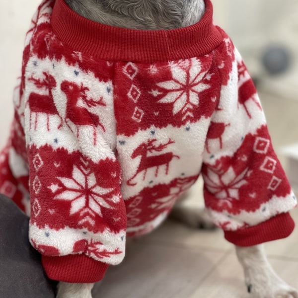 Kylmänkestävä, lämpimänä säilyvä paksuuntunut koiranvaate joulu lemmikki