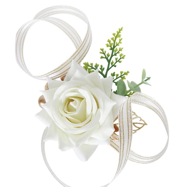 Håndlavede Rose Bryllup Håndledsblomster Brud og Gom Blomster Tilbehør A