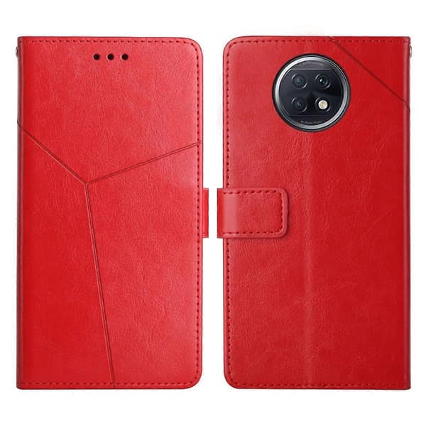 För Xiaomi Redmi Note 9 5G / Note 9T 5G Y-sömmar Horisontellt vikbart läderfodral