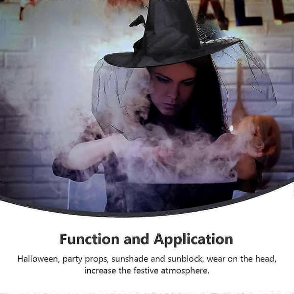 1 stk Halloween ny heksegarnhatter for festlige rekvisitter A